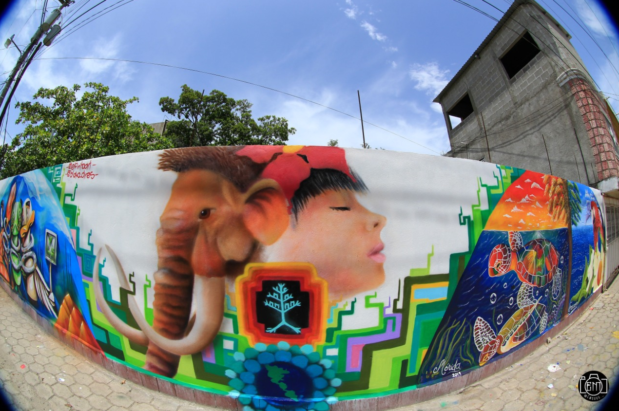 Artistas elaboraron murales en Zacapa