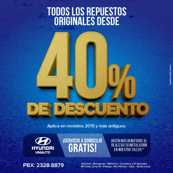 Encuentra repuestos originales y de alta calidad marca Hyundai en Guatemala