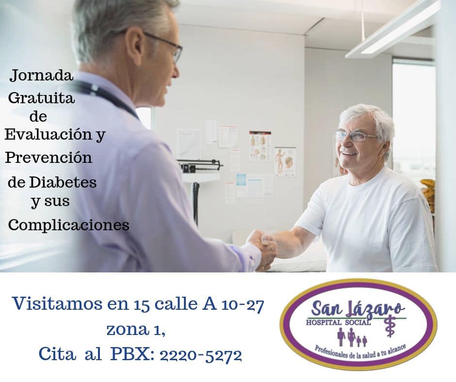 Jornada gratuita de prevención de diabetes en la Ciudad de Guatemala en agosto de 2019