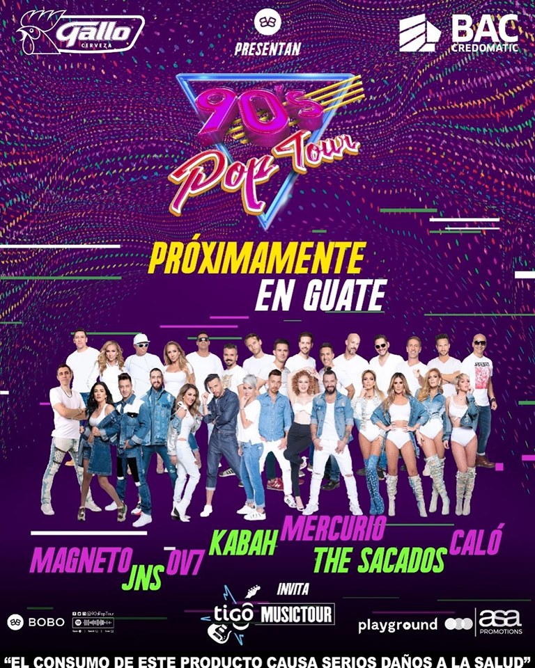 Magneto, JNS, OV7, Kabah, Mercurio, The Sacados y Caló brindarán concierto en Guatemala