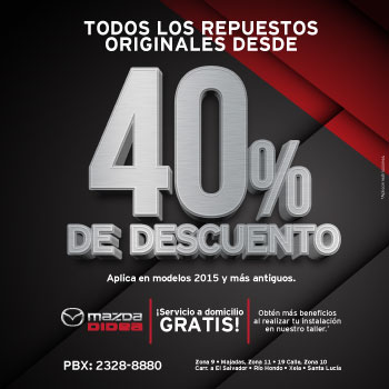 Reparación de alta calidad y repuestos originales de vehículos Mazda en Guatemala