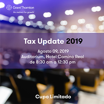Tax Update 2019 Seminario sobre nuevos regímenes tributarios