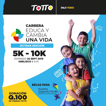 Carrera "Educa y cambia una vida" a beneficio de Nuestra Sagrada Familia | Septiembre 2019