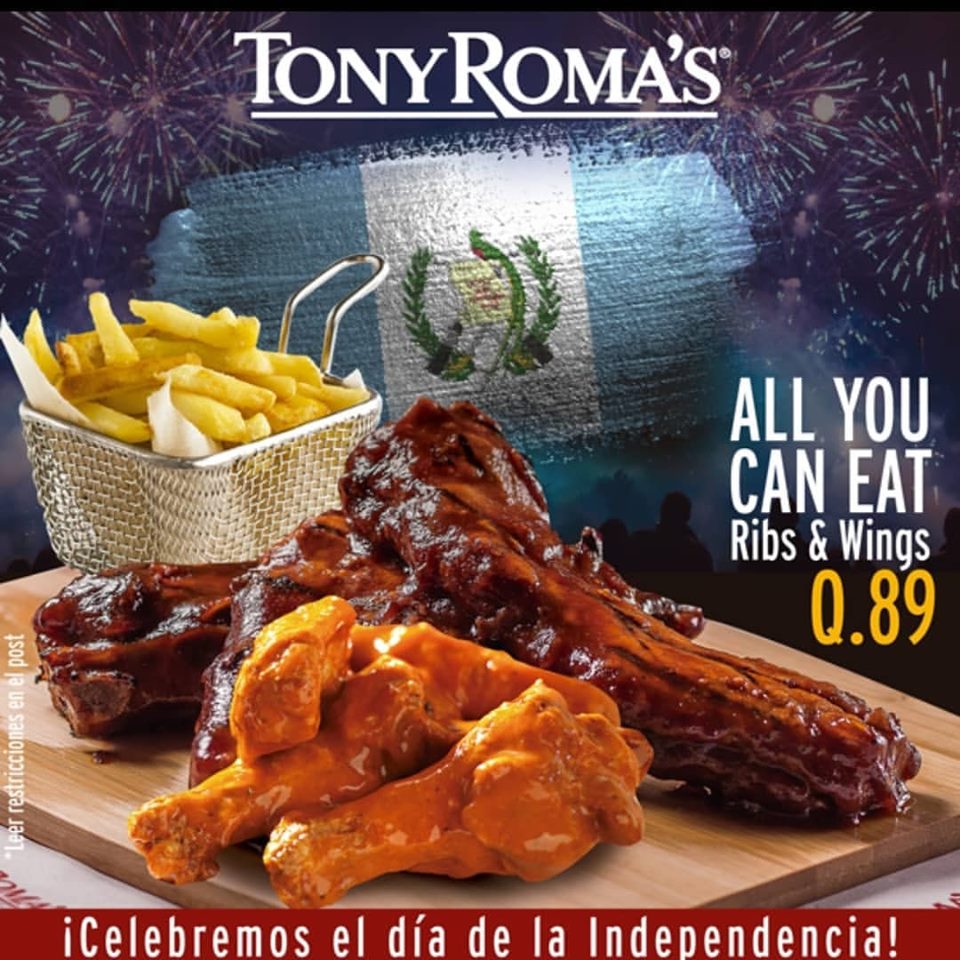(Foto: Tony Roma's Guatemala)