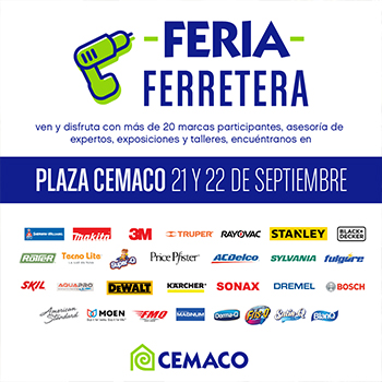 Feria Ferretera en Plaza CEMACO | Septiembre 2019