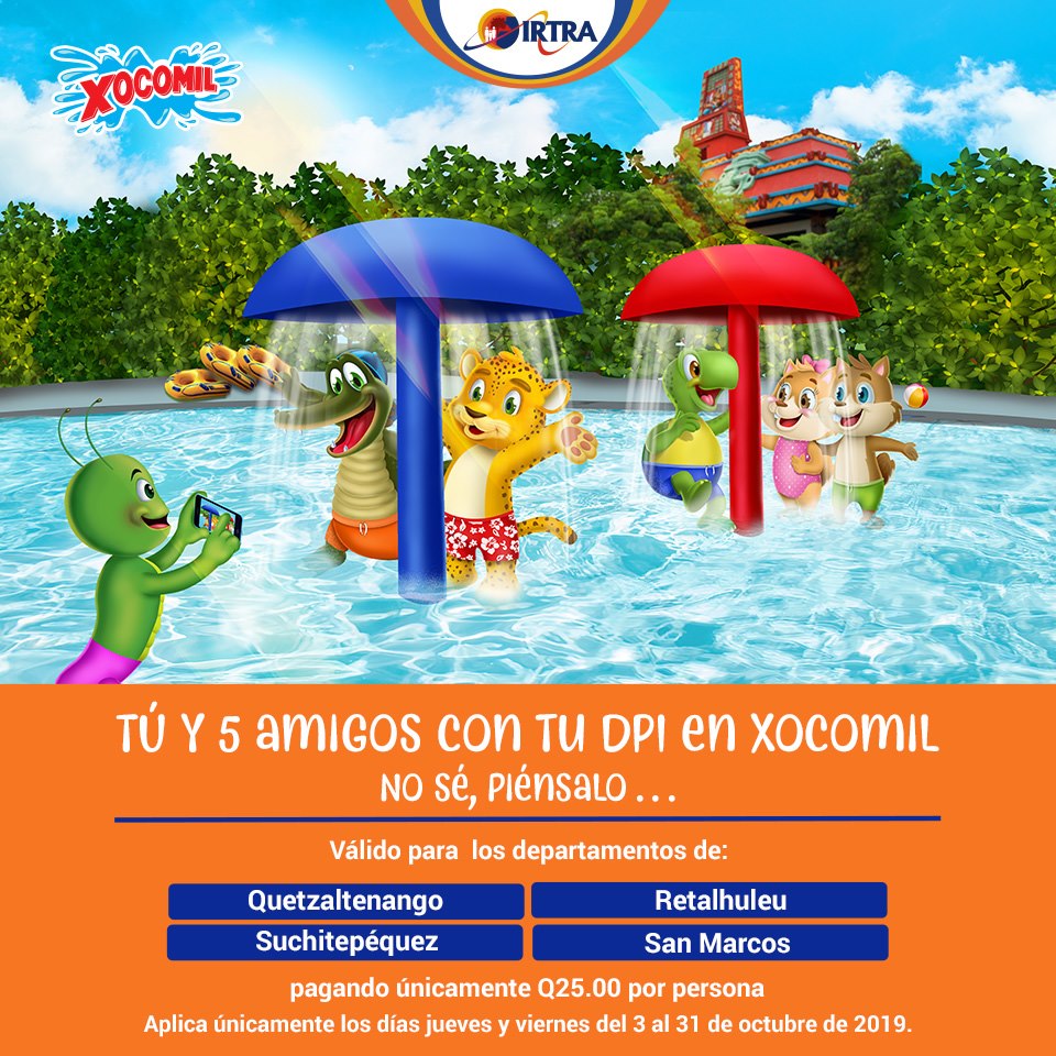 Promociones en los parques Xetulul y Xocomil en octubre de 2019