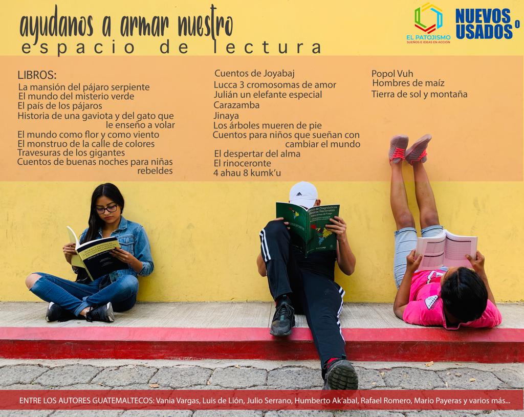 Recaudan libros para crear espacio de lectura en la Asociación Los Patojos en Jocotenango