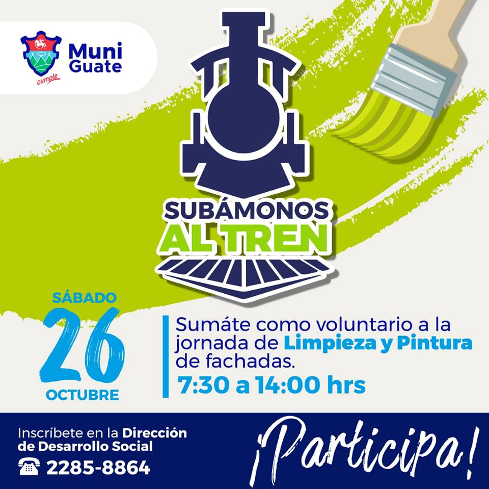 Buscan voluntarios para pintar paredes de la primera fase del tren urbano, Ciudad de Guatemala