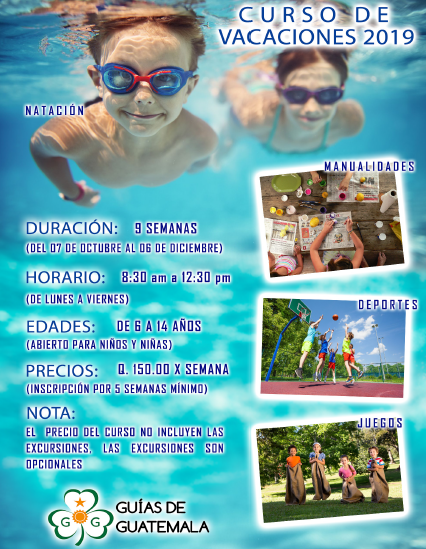 Curso de vaciones para niños