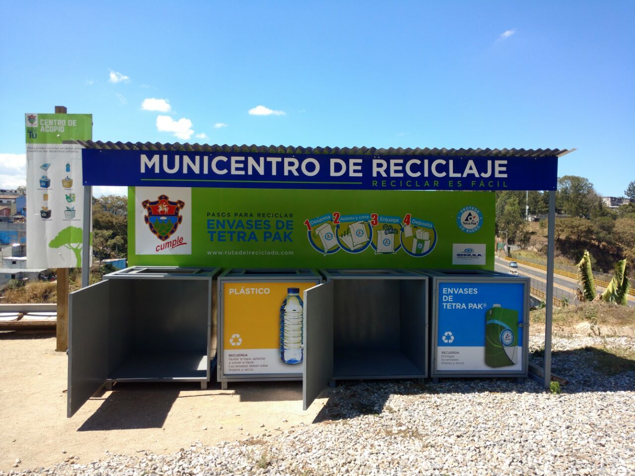 Las estaciones de reciclaje al aire libre en la Ciudad de Guatemala