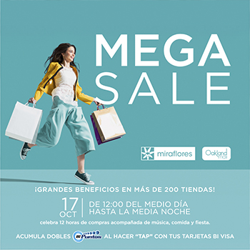 Mega Sale 2019, una tarde de grandes descuentos en Miraflores y Oakland Mall