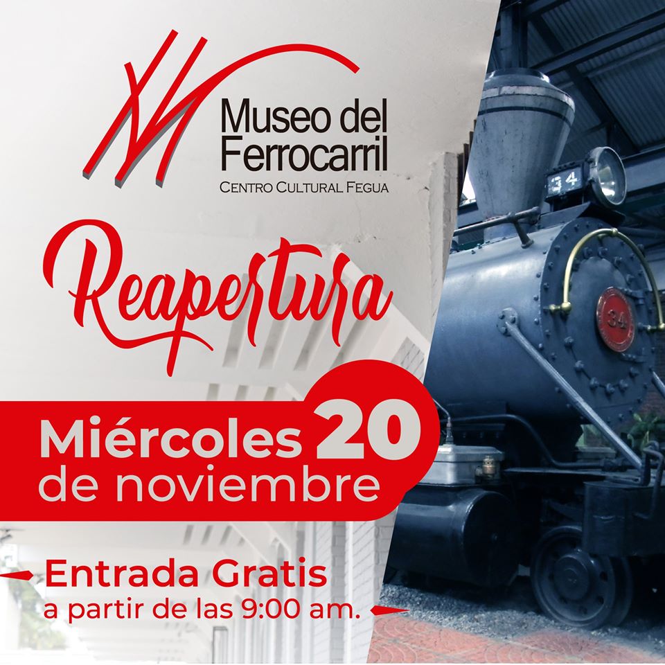 Anuncian reapertura del Museo del Ferrocarril de la Ciudad de Guatemala en noviembre 2019
