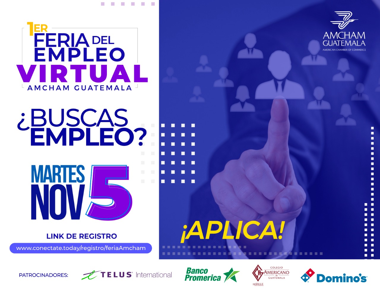 Primera Feria de Empleo Virtual de Amcham en Guatemala