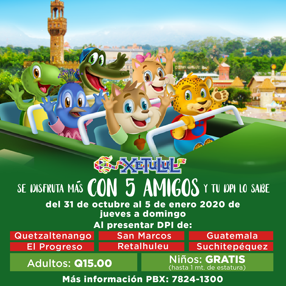 Promoción en Xetulul cómo ingresar con tu DPI en noviembre de 2019