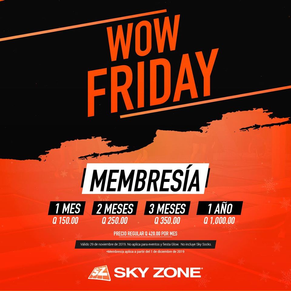 Sky Zone Guatemala black friday