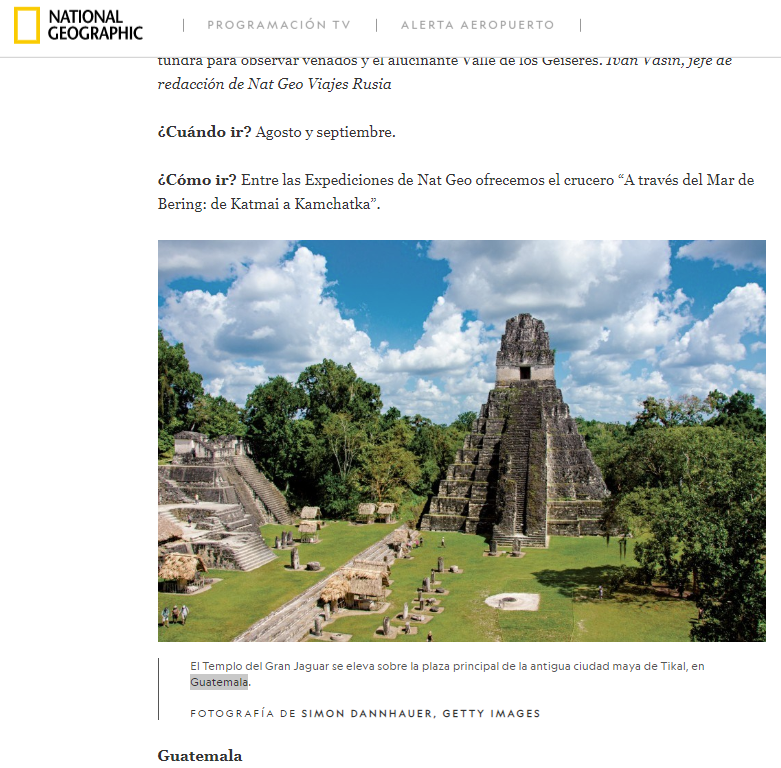 Guatemala lugar para viajar