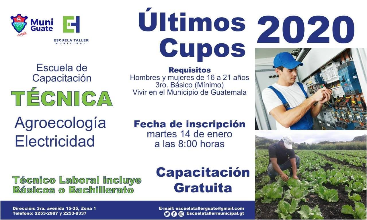 Cursos técnicos gratuitos para los guatemaltecos