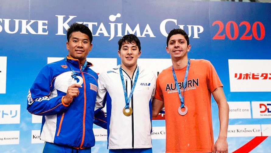 Luis Martínez se quedó con el bronce de la Kosuke Kitajima Cup 2020 en Japón