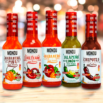Nuevos sabores de salsas picantes Mondu en Guatemala
