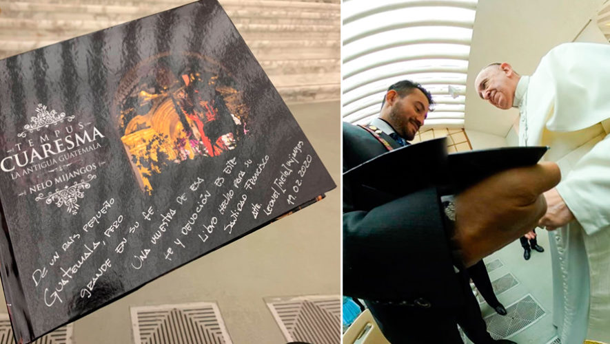Papa Francisco recibió libro con fotografías guatemaltecas de Semana Santa