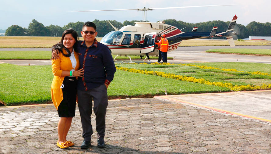 Vuelo en helicóptero en pareja para el Día del Cariño