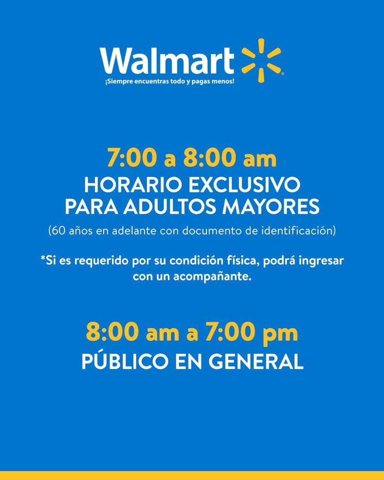 Cambio de horario para abuelitos en supermercados 2020