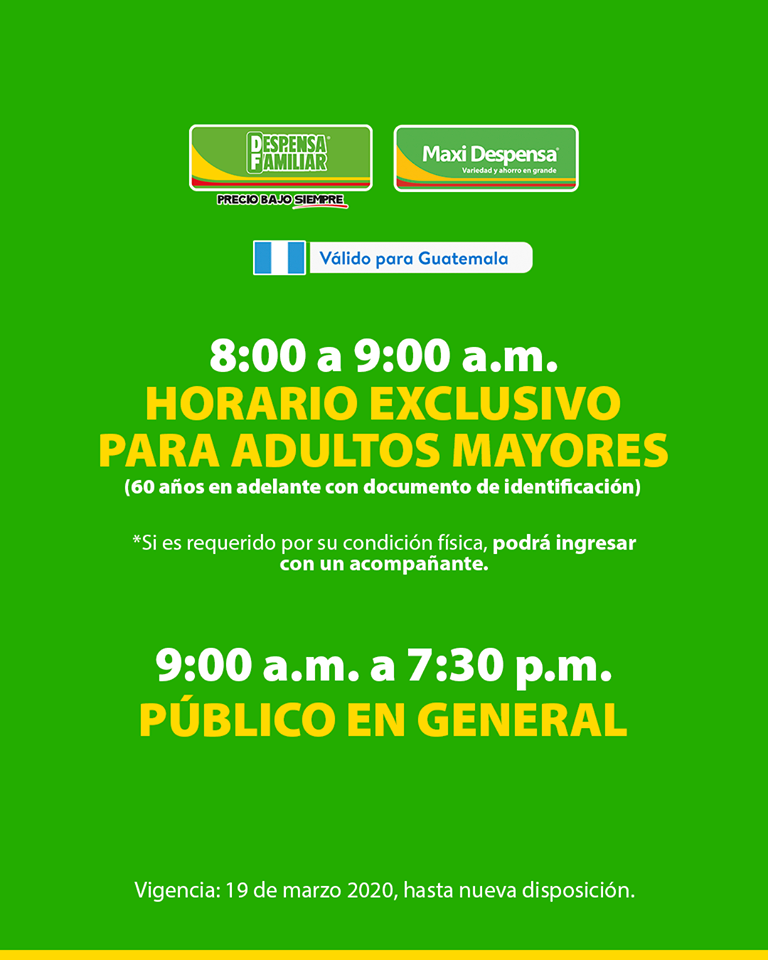 Horario para abuelitos