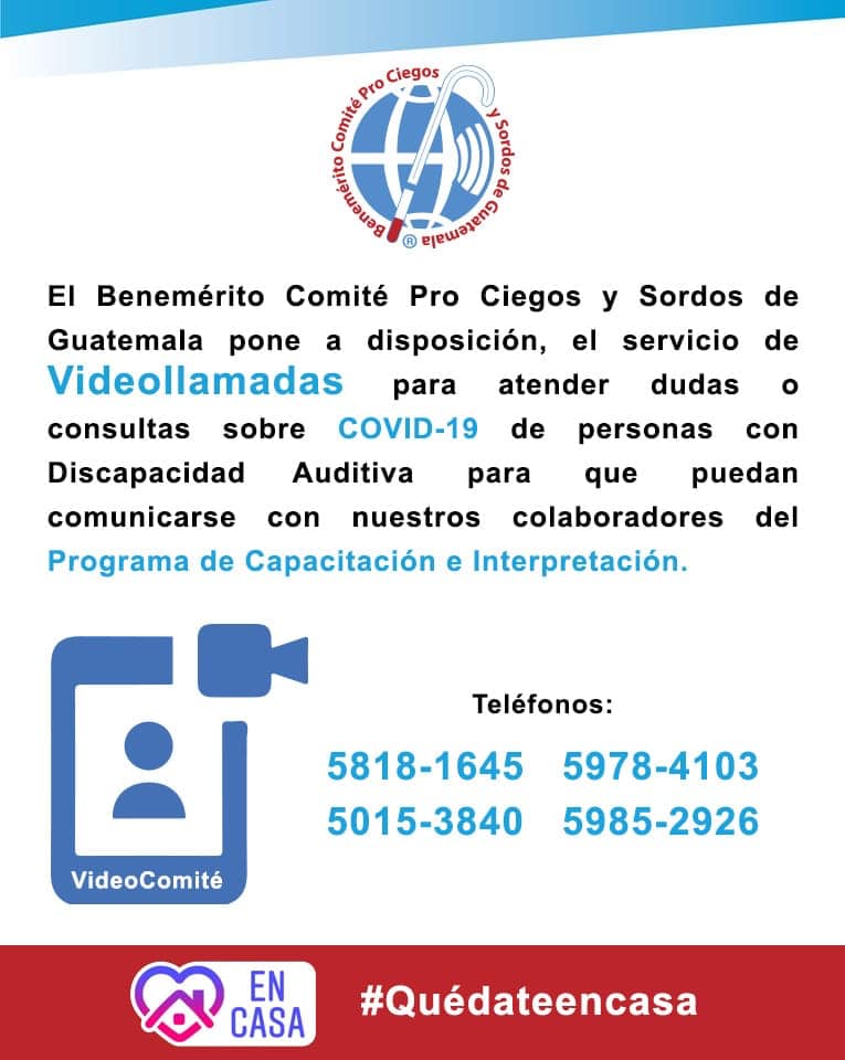 Videollamadas para personas con discapacidad auditiva en Guatemala