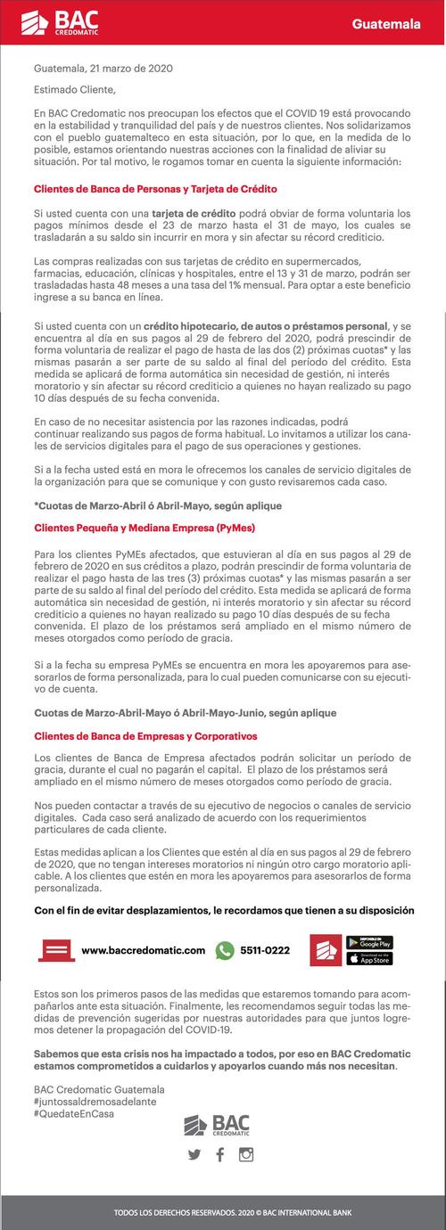 bancos-de-guatemala-pagos-creditos-bac-comunicado