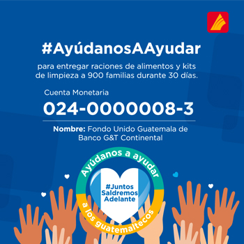 Banco G&T impulsa campaña "Ayúdanos a ayudar" para beneficiar a la niñez guatemalteca