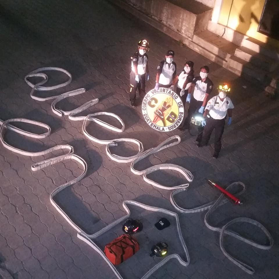Bomberos envían mensaje CORONAVIRUS