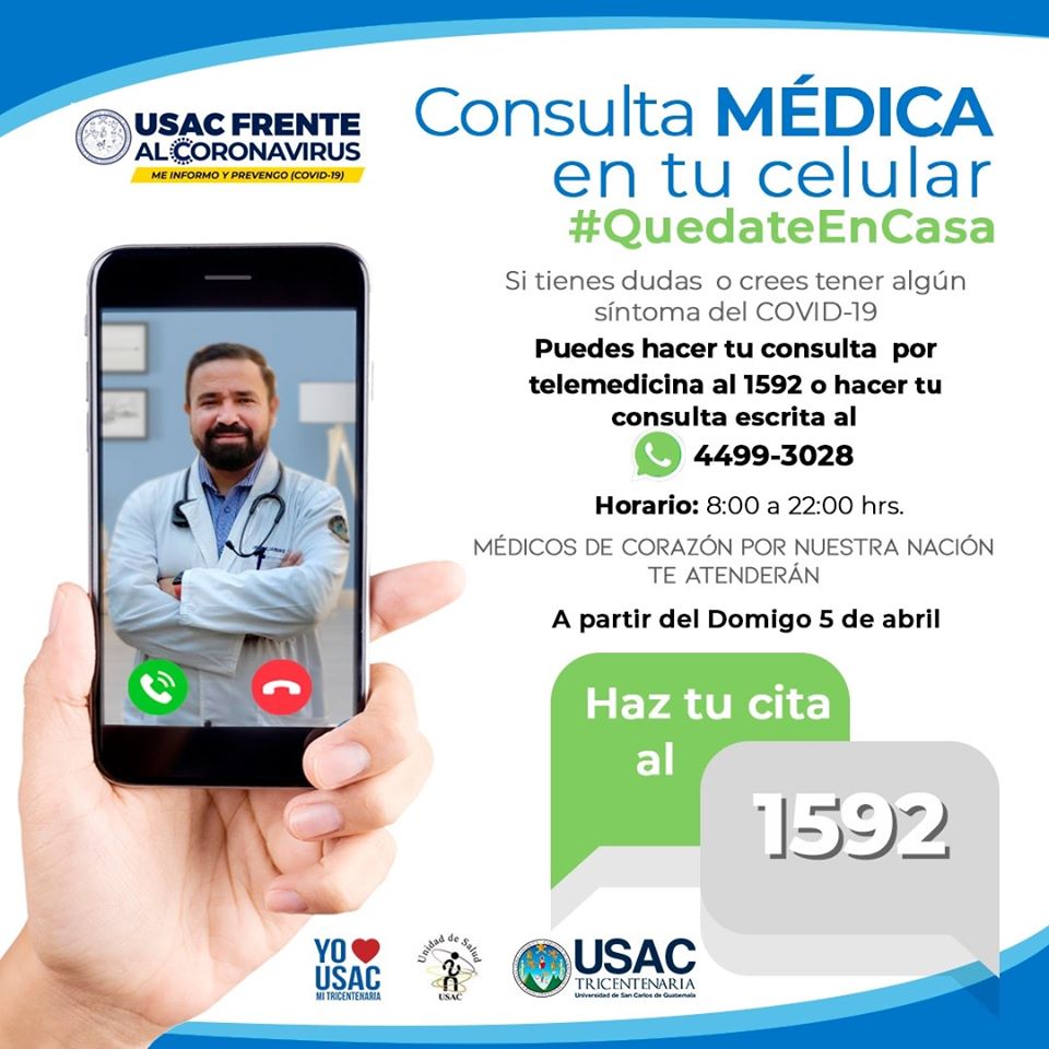 onsulta médica gratuita del Coronavirus en Guatemala