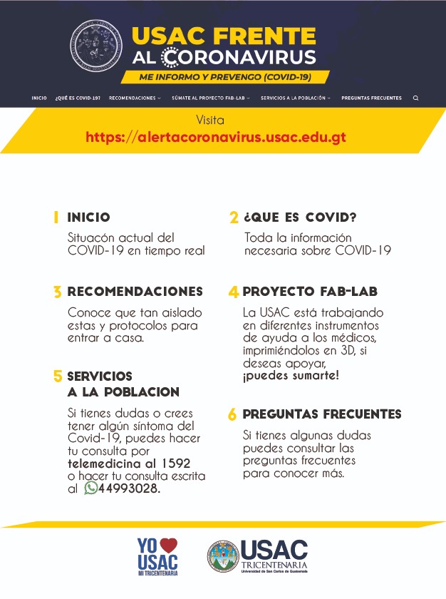 Información sobre coronavirus USAC
