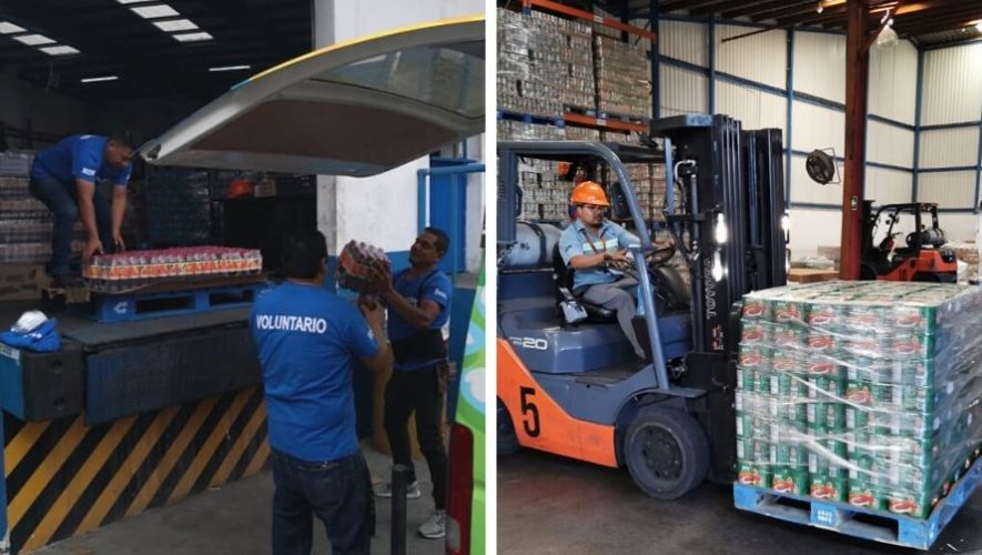 Kern’s donó alimentos y bebidas al hospital de campaña Ciudad de Guatemala