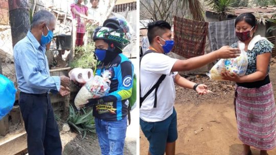 Moto Club San Juan Sac recaudaron y repartieron víveres a comunidades en Sacatepéquez