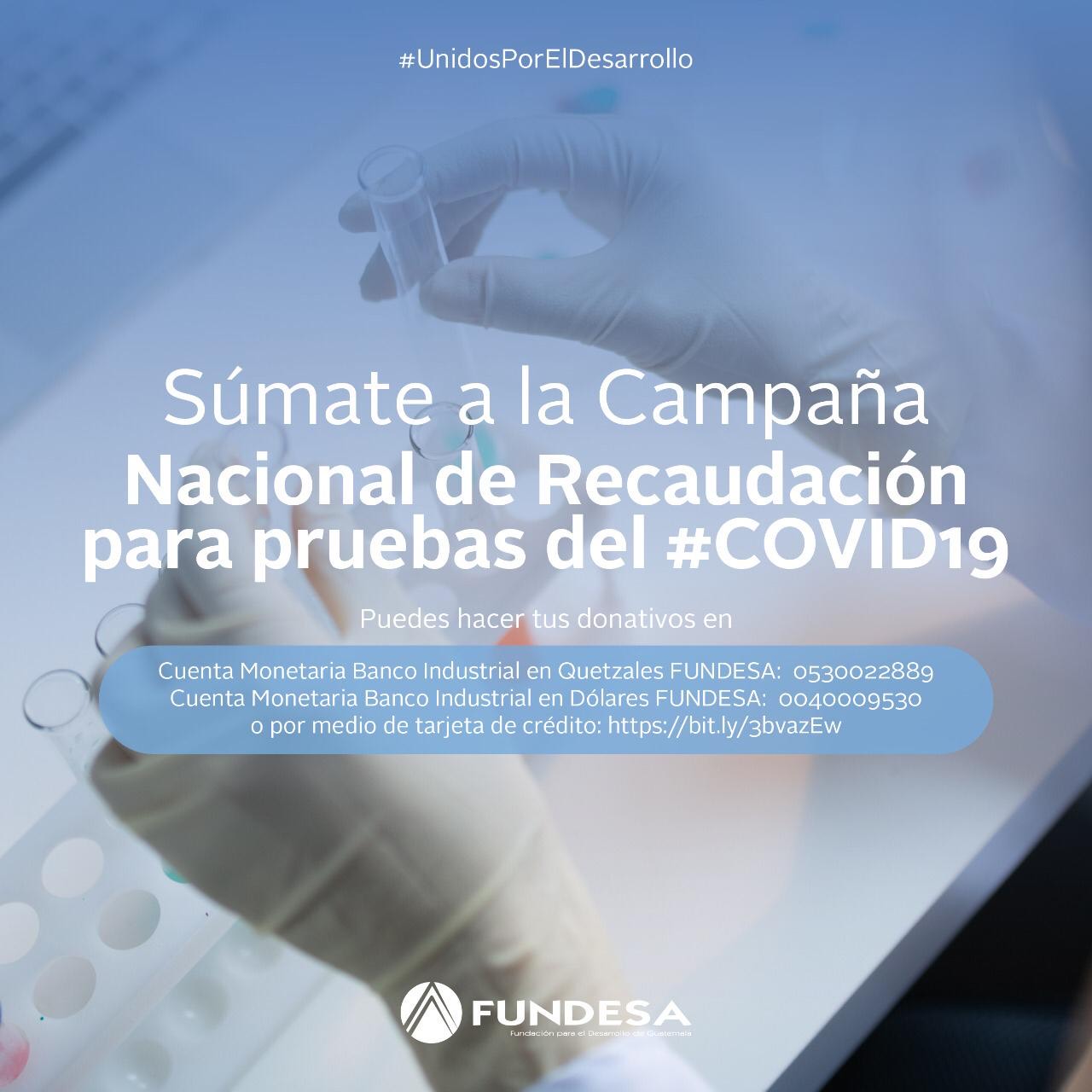 Recaudación para un segundo pedido de pruebas para el Coronavirus