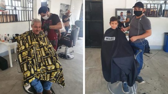 Barber Shop Señor Conejo cortó cabello a cambio de víveres en Camotán, Chiquimula (1)