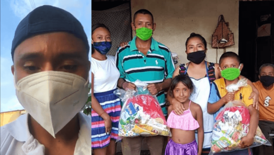 COVID-19: Erick Barrondo se solidarizó con familia de escasos recursos en Jutiapa