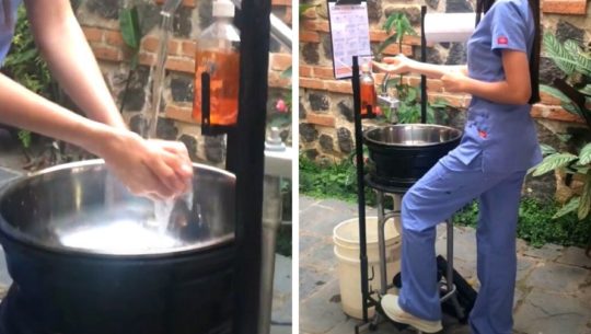 Capalav, estudiantes de USAC crearon lavamanos a bajo costo que utiliza agua de lluvia