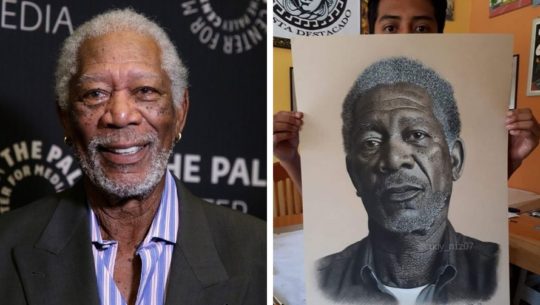 Morgan Freeman compartió el retrato del guatemalteco Rudy Niz en sus redes sociales
