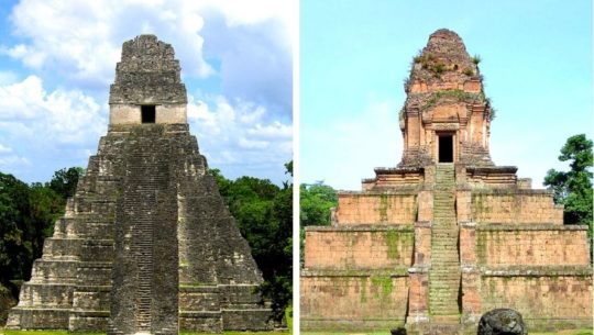 Similitudes del templo Gran Jaguar, Guatemala, con el templo Baksei Chamkrong, Camboya