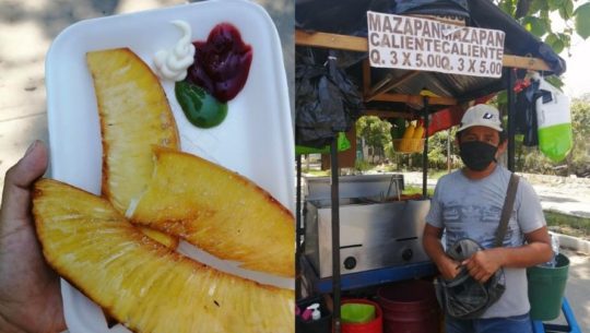 Originario de Zacapa vende mazapan caliente por el COVID-19 en Guatemala