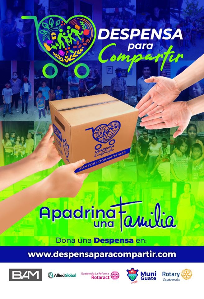 movimiento donará cajas de comida a hogares guatemaltecos