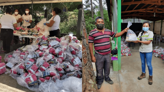 COVID-19 Cementos Progreso donó bolsas de alimentos a comunidades de escasos recursos