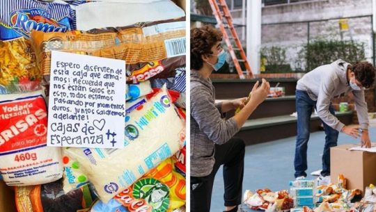 Cajas de Esperanza, estudiantes se unen para donar alimentos a personas de escasos recursos