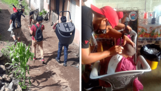 Guatemaltecos cortan cabello gratis a guatemaltecos de escasos recursos en Sololá