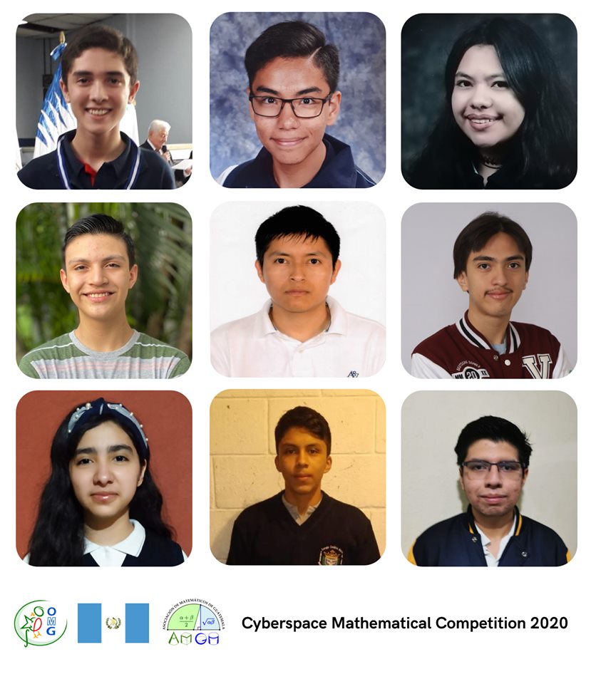 Guatemaltecos ganaron menciones honoríficas en Cyberspace Mathematical Competition 2020