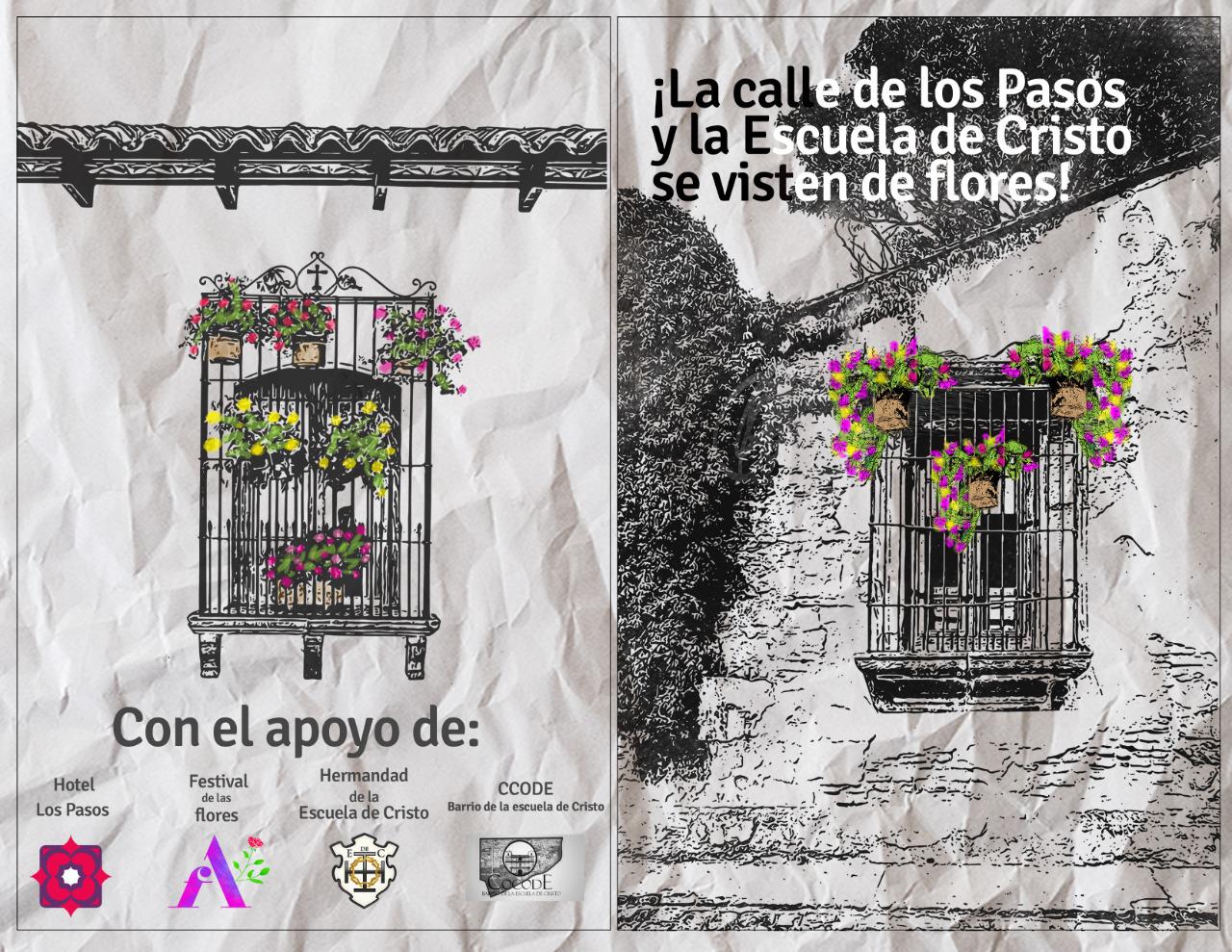 La Calle de Los Pasos, en Antigua Guatemala, se viste de flores