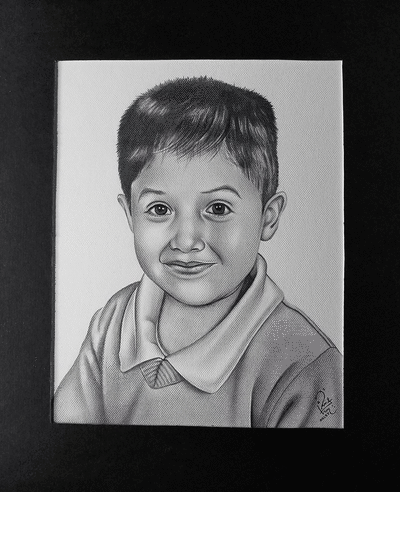 artista de Huehuetenango, destaca por sus dibujos de rostros a lápiz