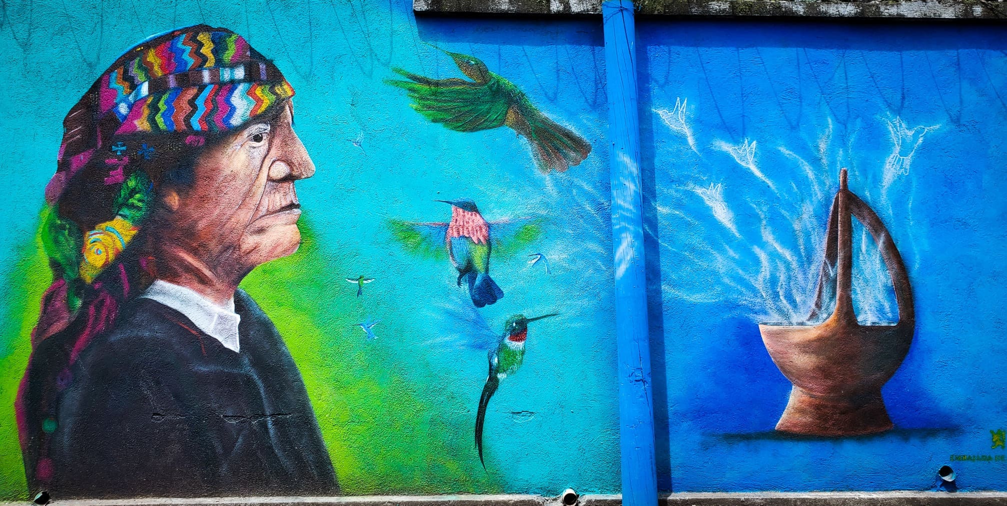 Coloridos murales en San Lucas Tolimán